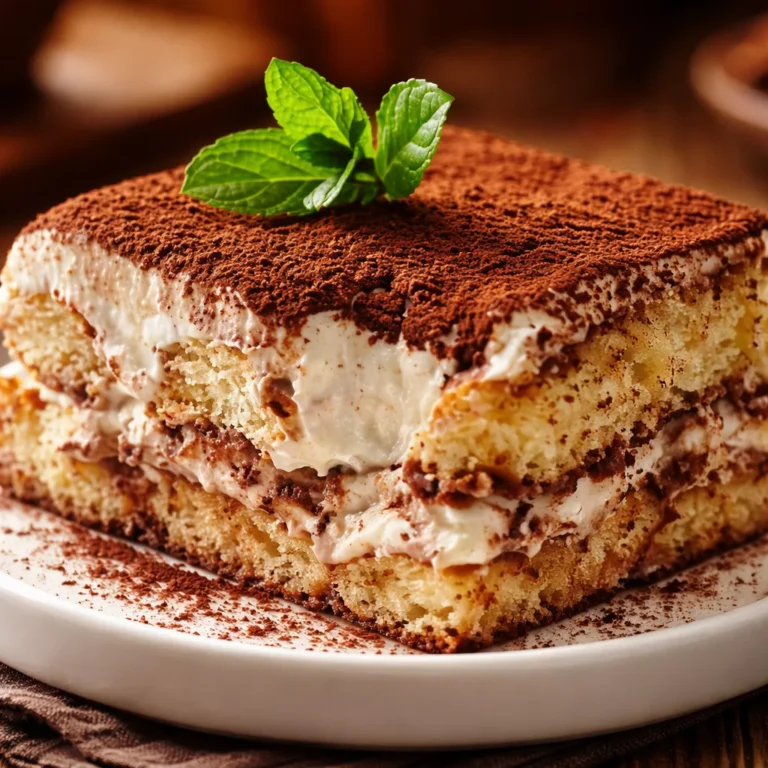 Recette de tiramisu italien avec mascarpone, café et biscuits savoureux.