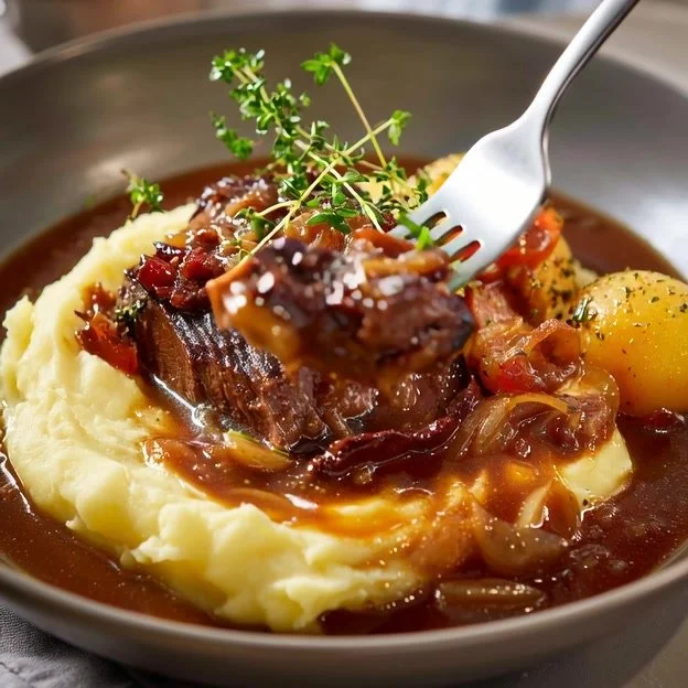 Boeuf braisé sauce purée maison