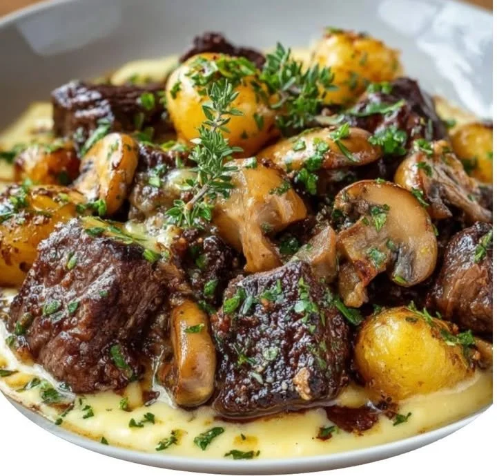 Boeuf Champignons Fromage