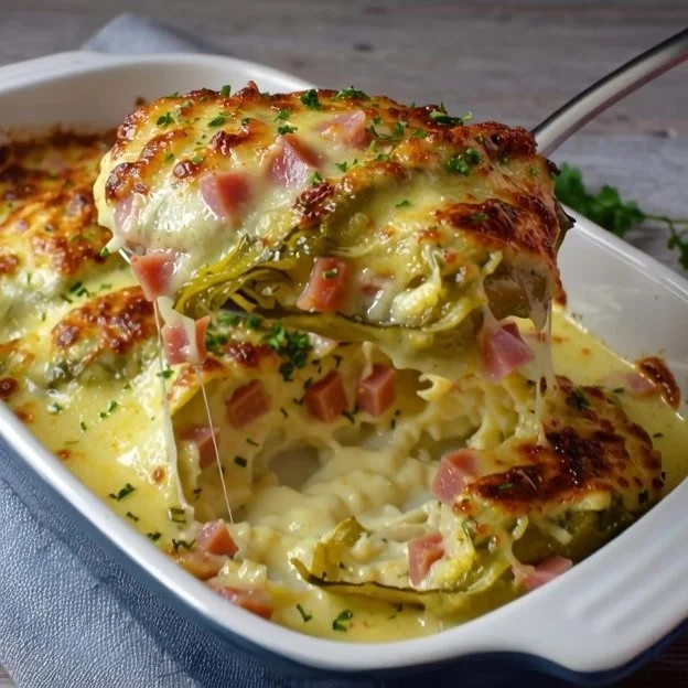 Plat de courgettes façon endives jambon, recette savoureuse et colorée