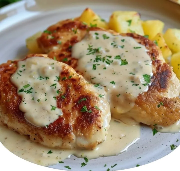 Plat d'Escalope Savoyarde Reblochon avec fromage savoyard fondant