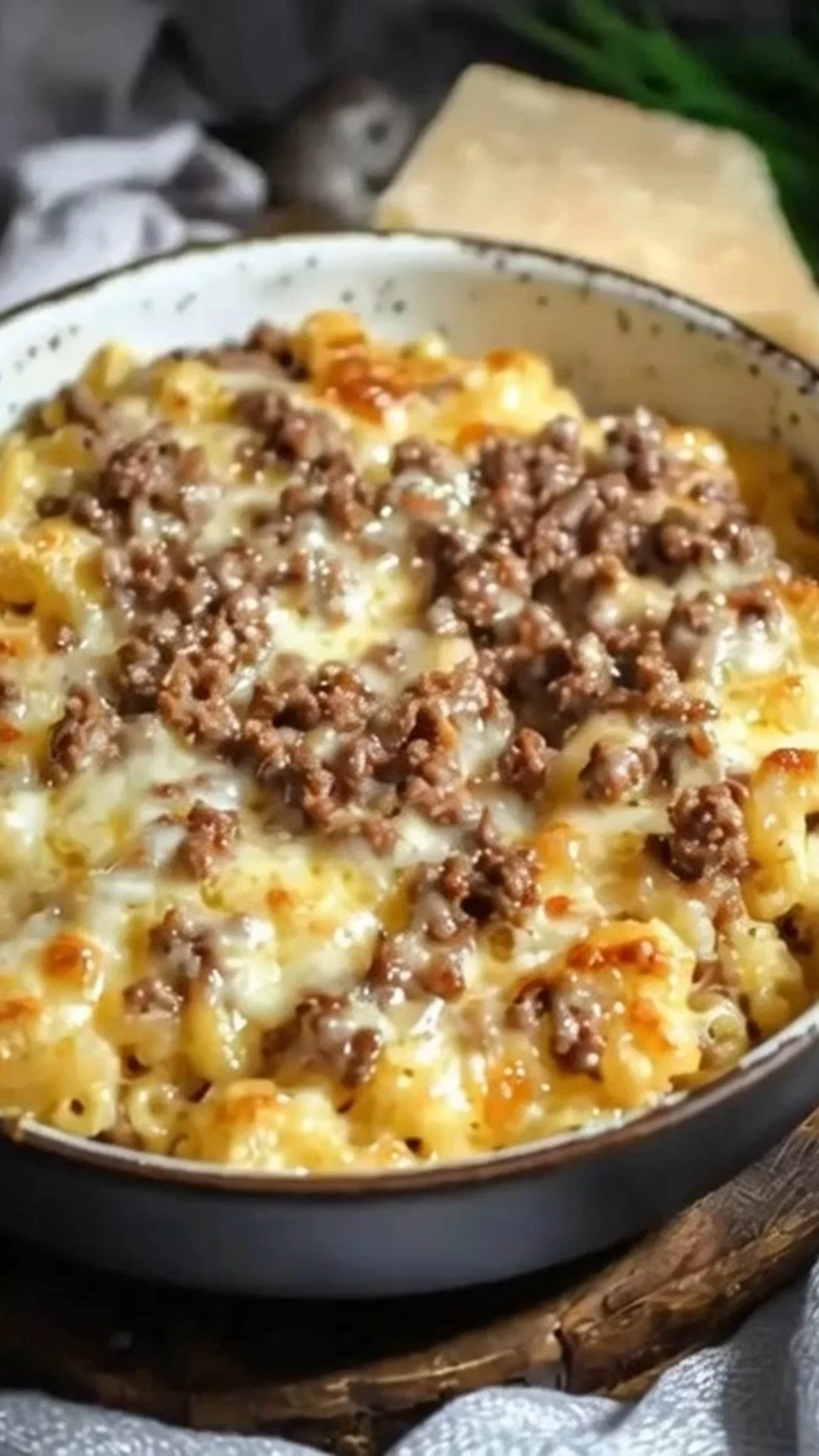 Gratin de Coquillettes à la Raclette et Viande Hachée