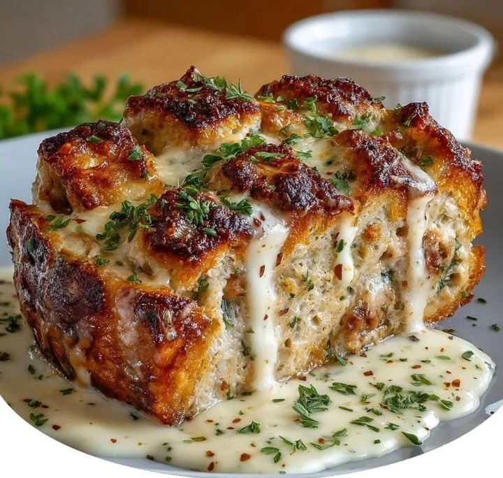 Pain viande poulet ail parmesan