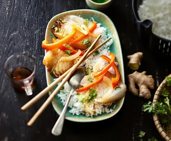 Poisson blanc au gingembre