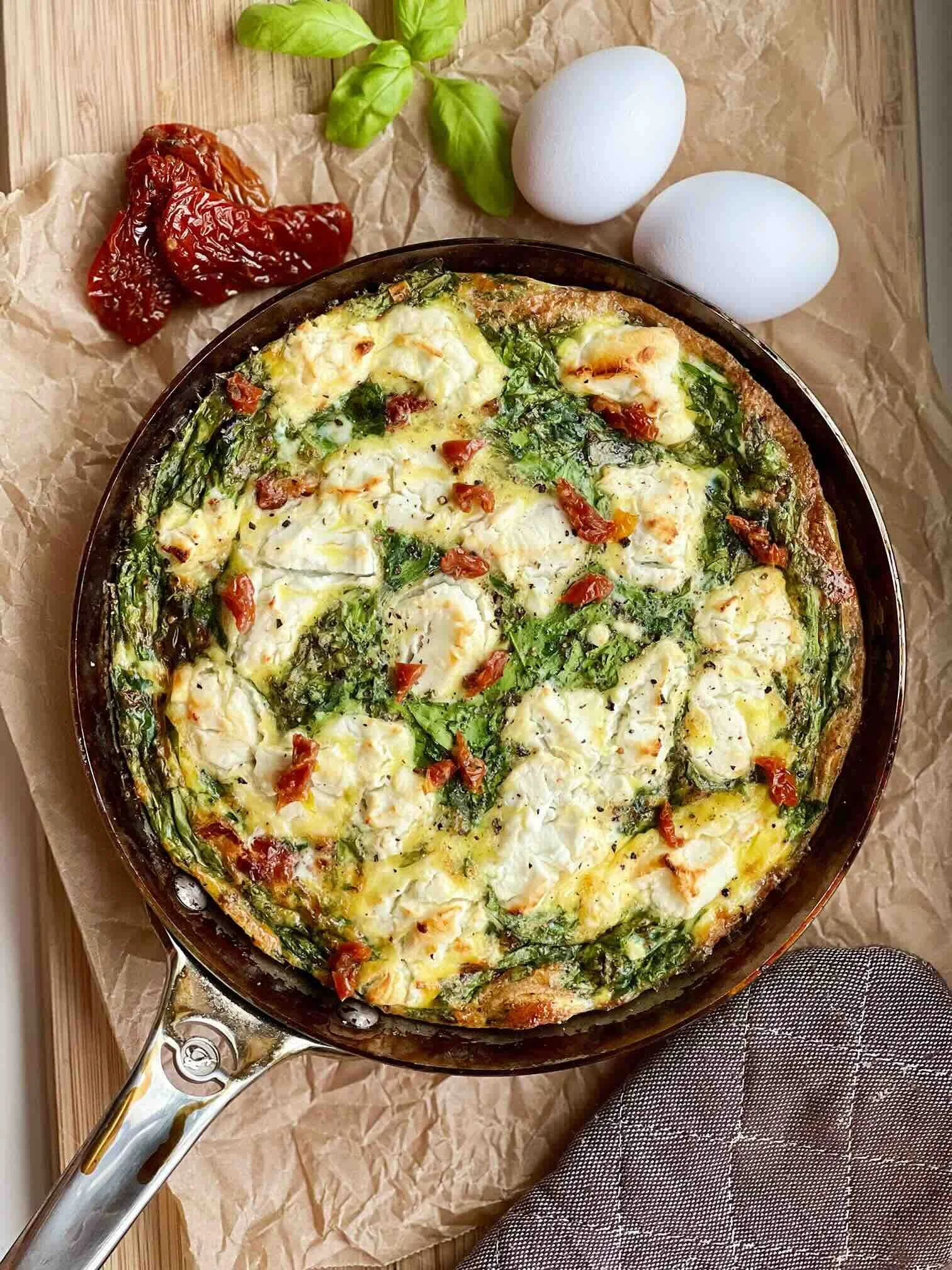 Quiche au fromage de chèvre et tomates séchées