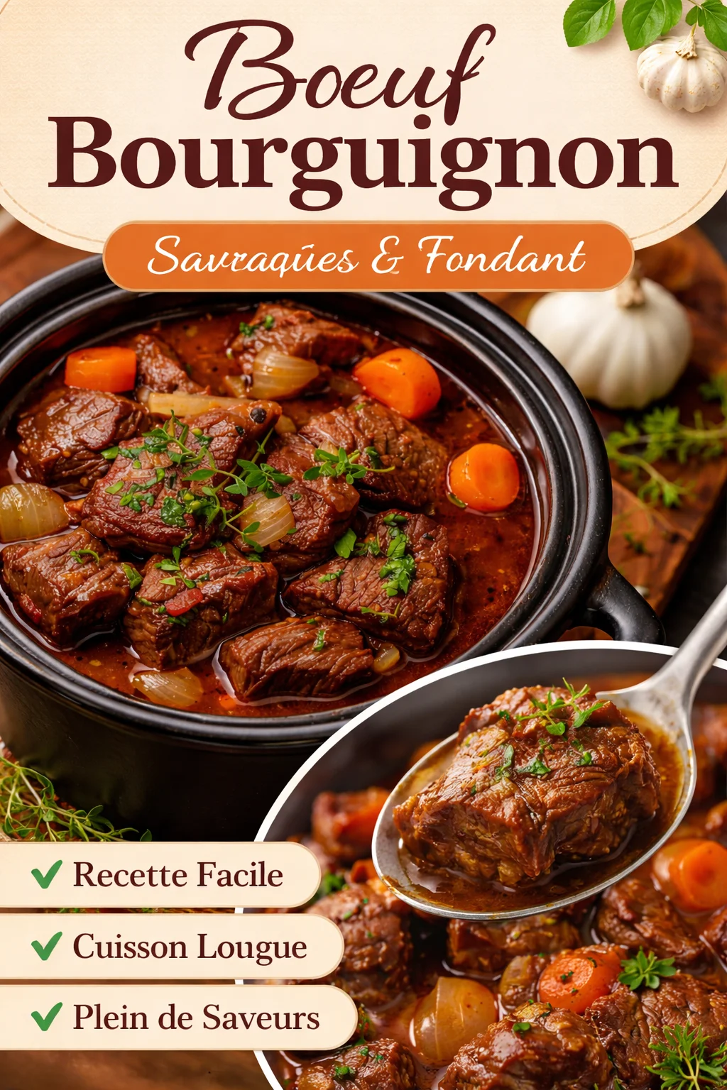 Recette joue de b&oelig;uf en cocotte : R&eacute;confort &agrave; chaque bouch&eacute;e