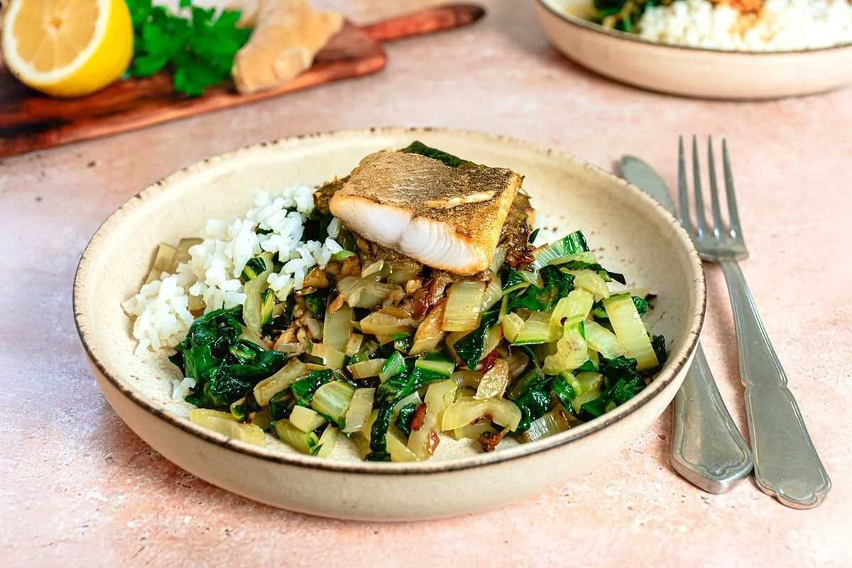 Sauté de poisson aux bettes