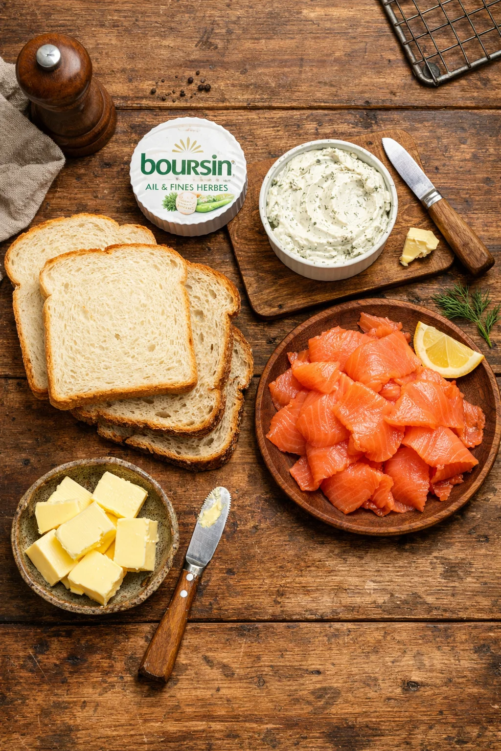 Savoureux Sandwich Croque Saumon Fum&eacute; Boursin &agrave; Tester !