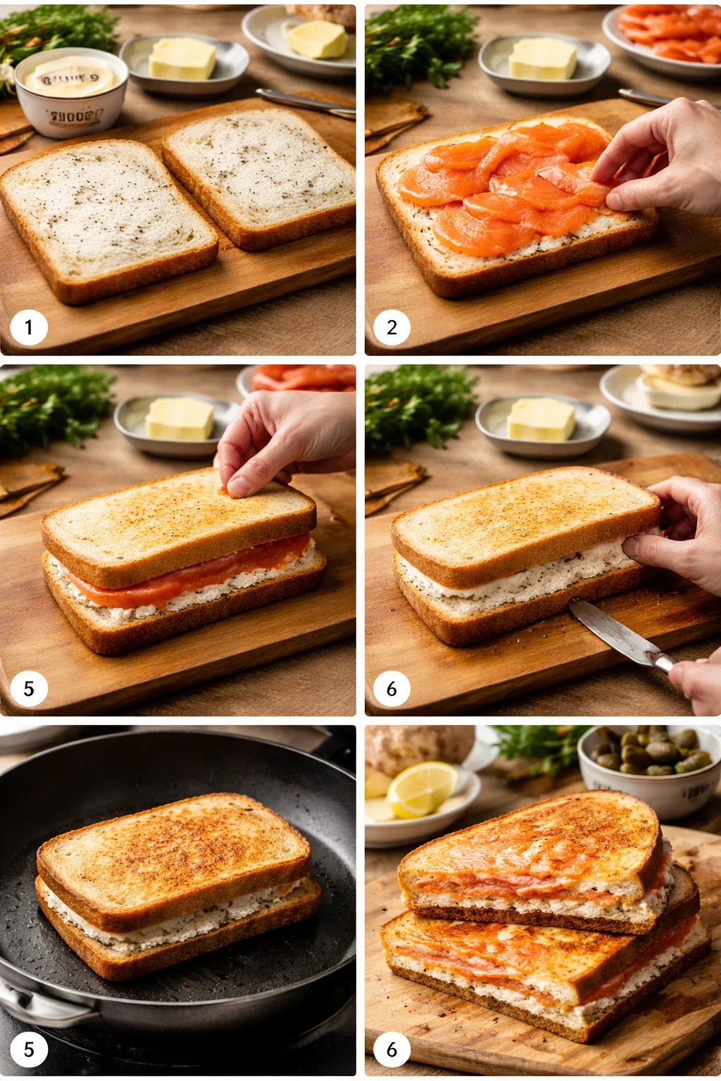 Savoureux Sandwich Croque Saumon Fum&eacute; Boursin &agrave; Tester !