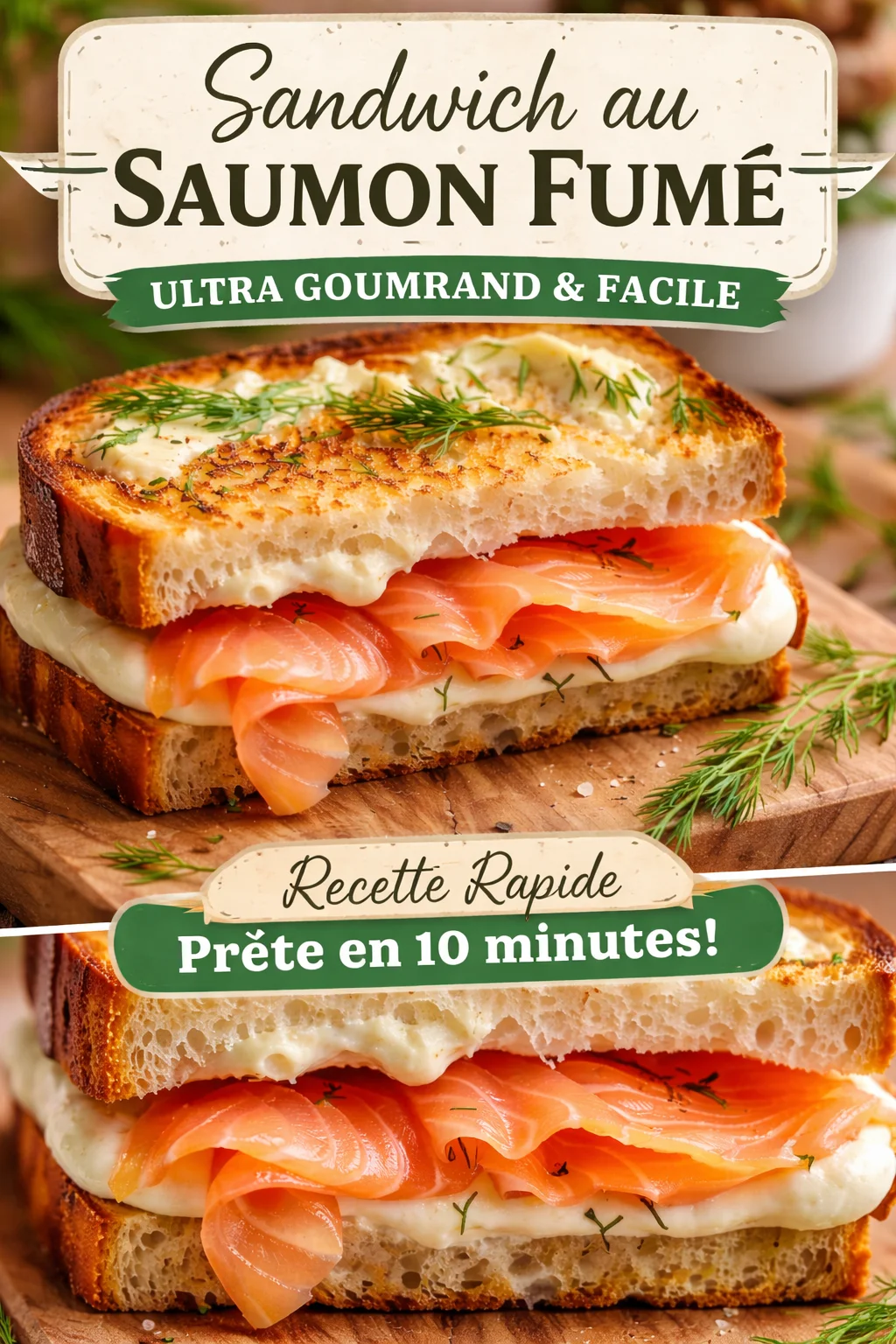 Savoureux Sandwich Croque Saumon Fum&eacute; Boursin &agrave; Tester !