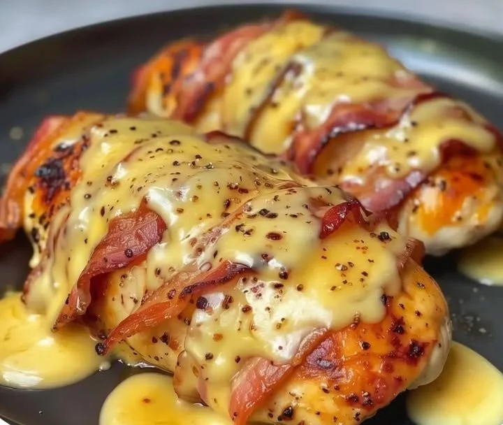 Recette de poulet enveloppé dans du bacon et du cheddar fumé