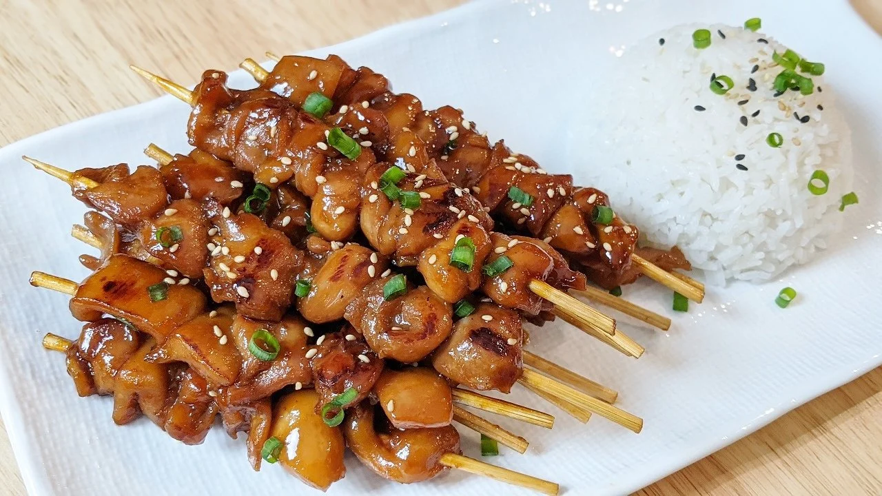 Brochettes de poulet teriyaki