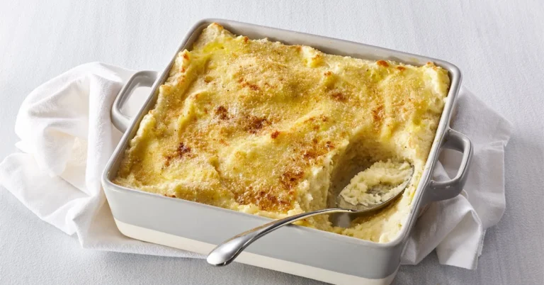 Pommes de terre écrasées au cheddar et sirop d'érable dans un bol