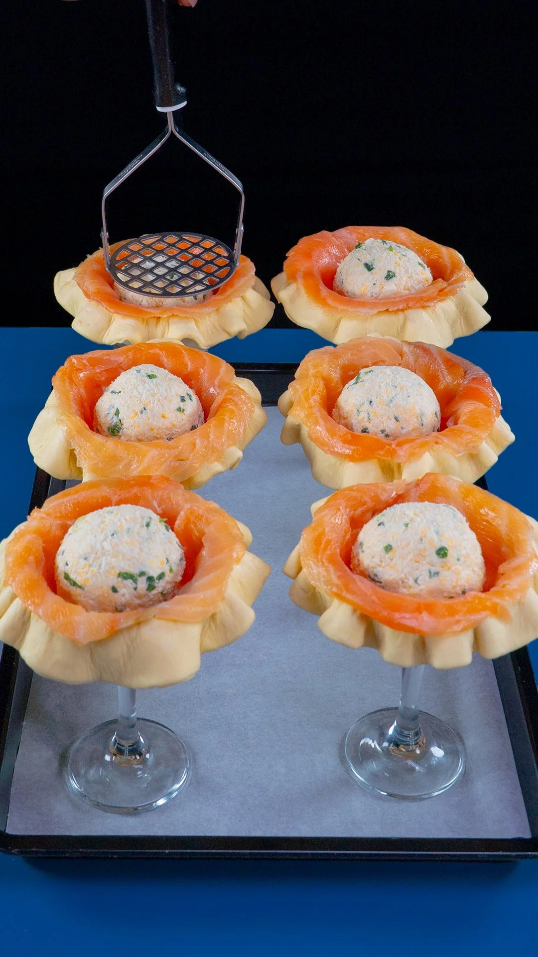Entrée feuilletée au saumon