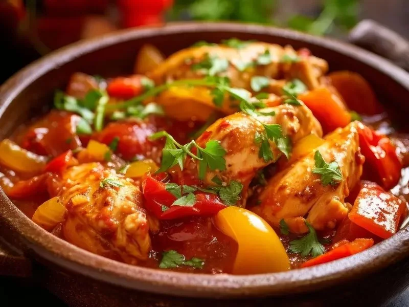 Poulet basquaise traditionnel