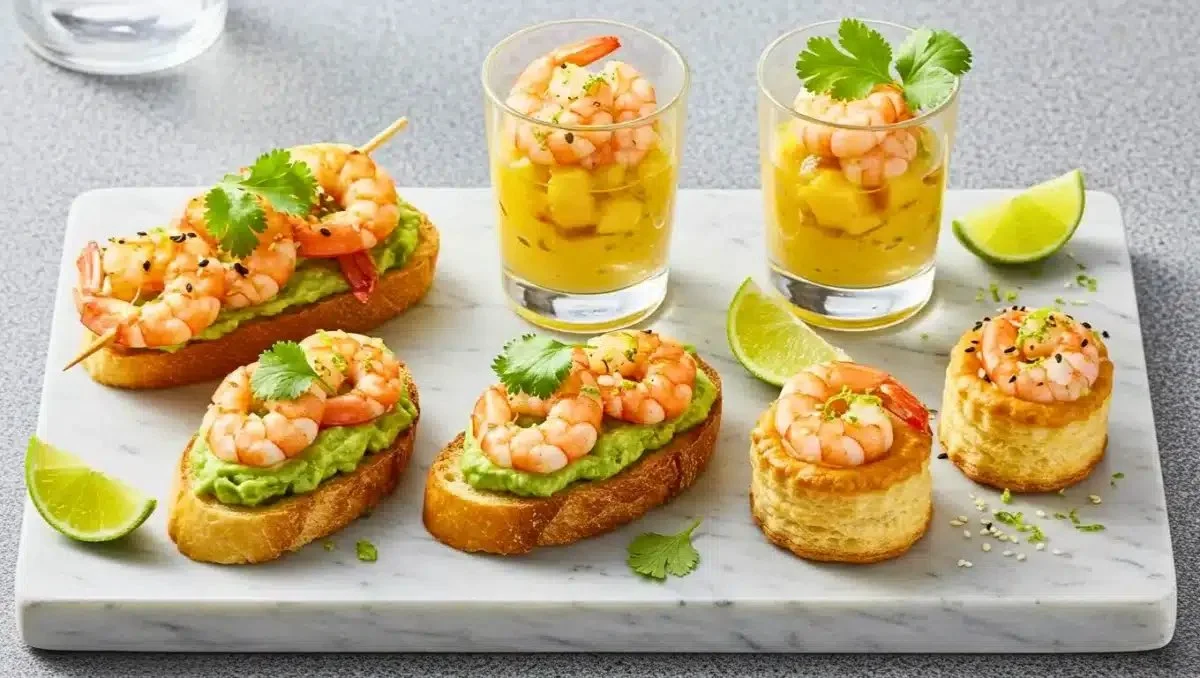 Quatre recettes apéritives aux crevettes