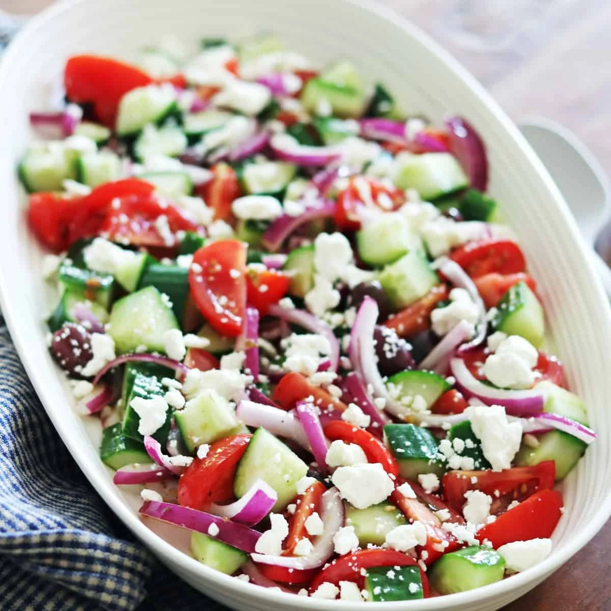 Simple Greek Salad with Feta