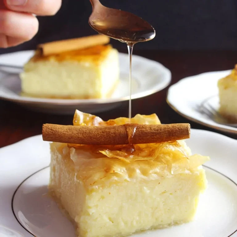 Tarte Grecque au Flan avec une garniture crémeuse et une croûte dorée