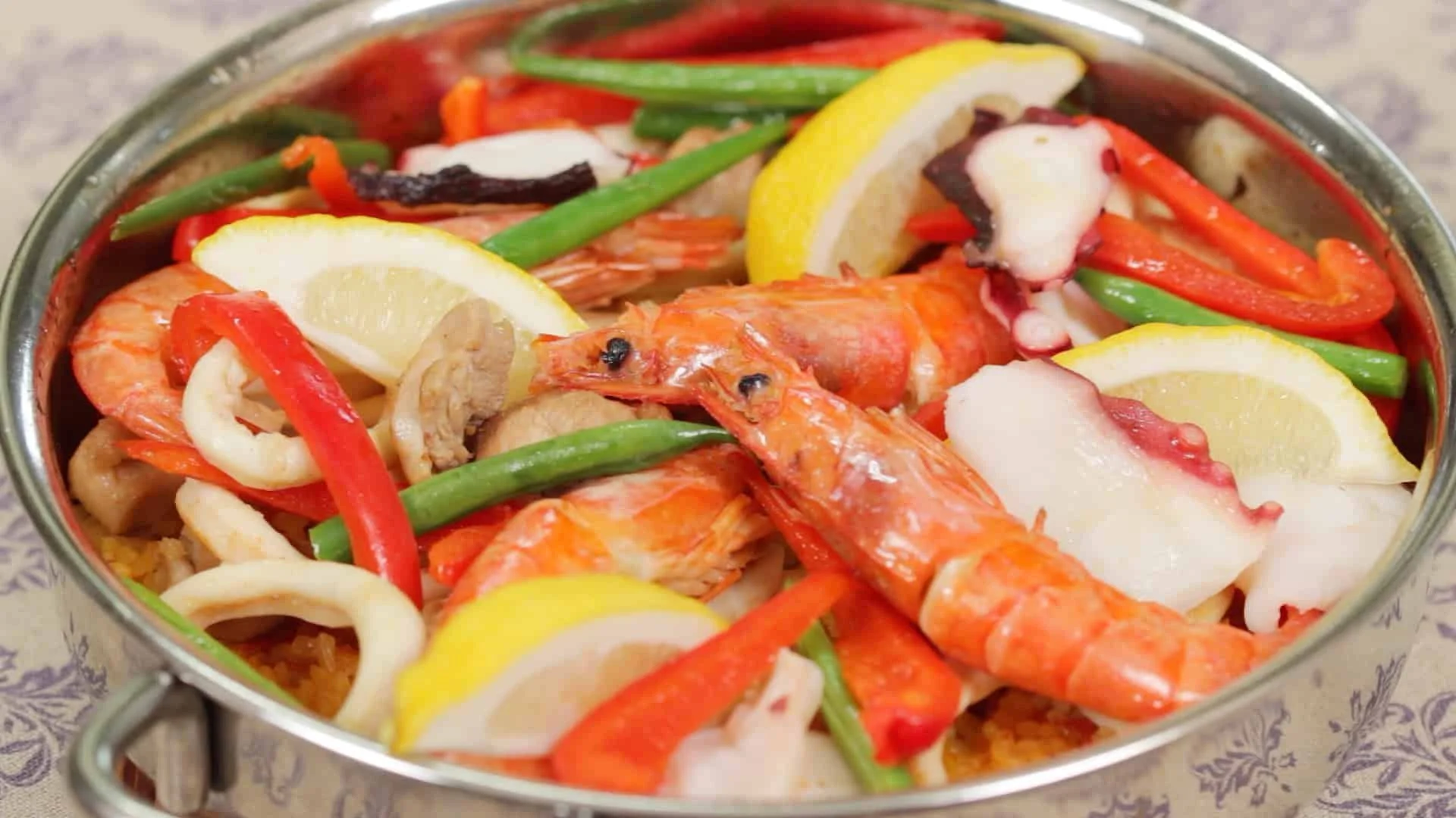 Paella aux fruits de mer