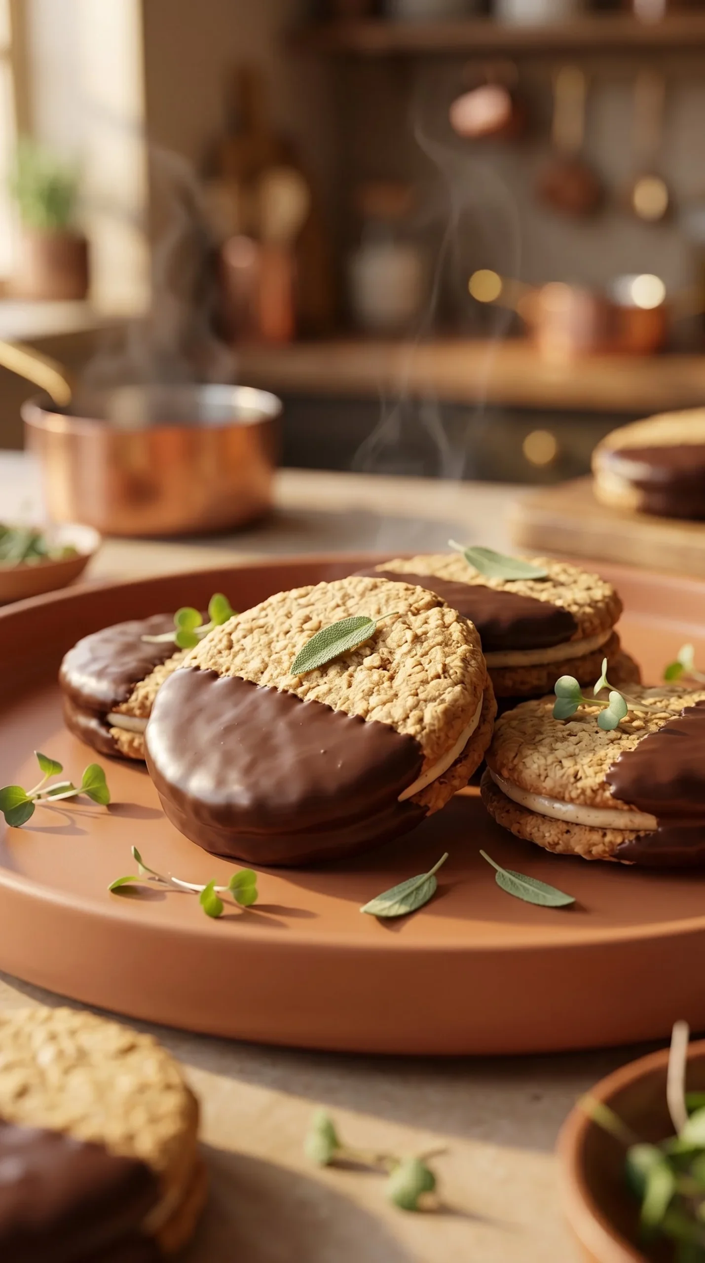 Cookies aux flocons d'avoine et chocolat noir faits maison