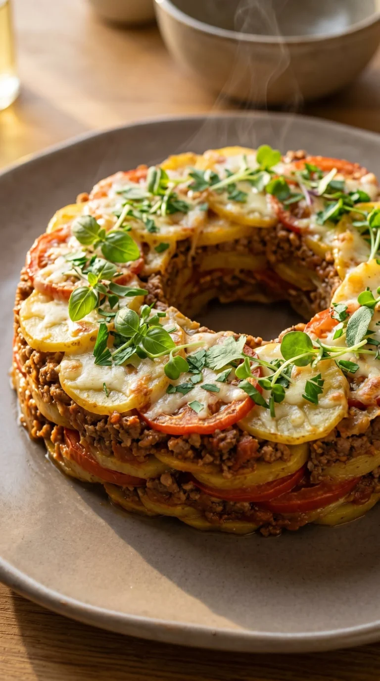 Gratin de pommes de terre et viande hachée, un plat savoureux et réconfortant