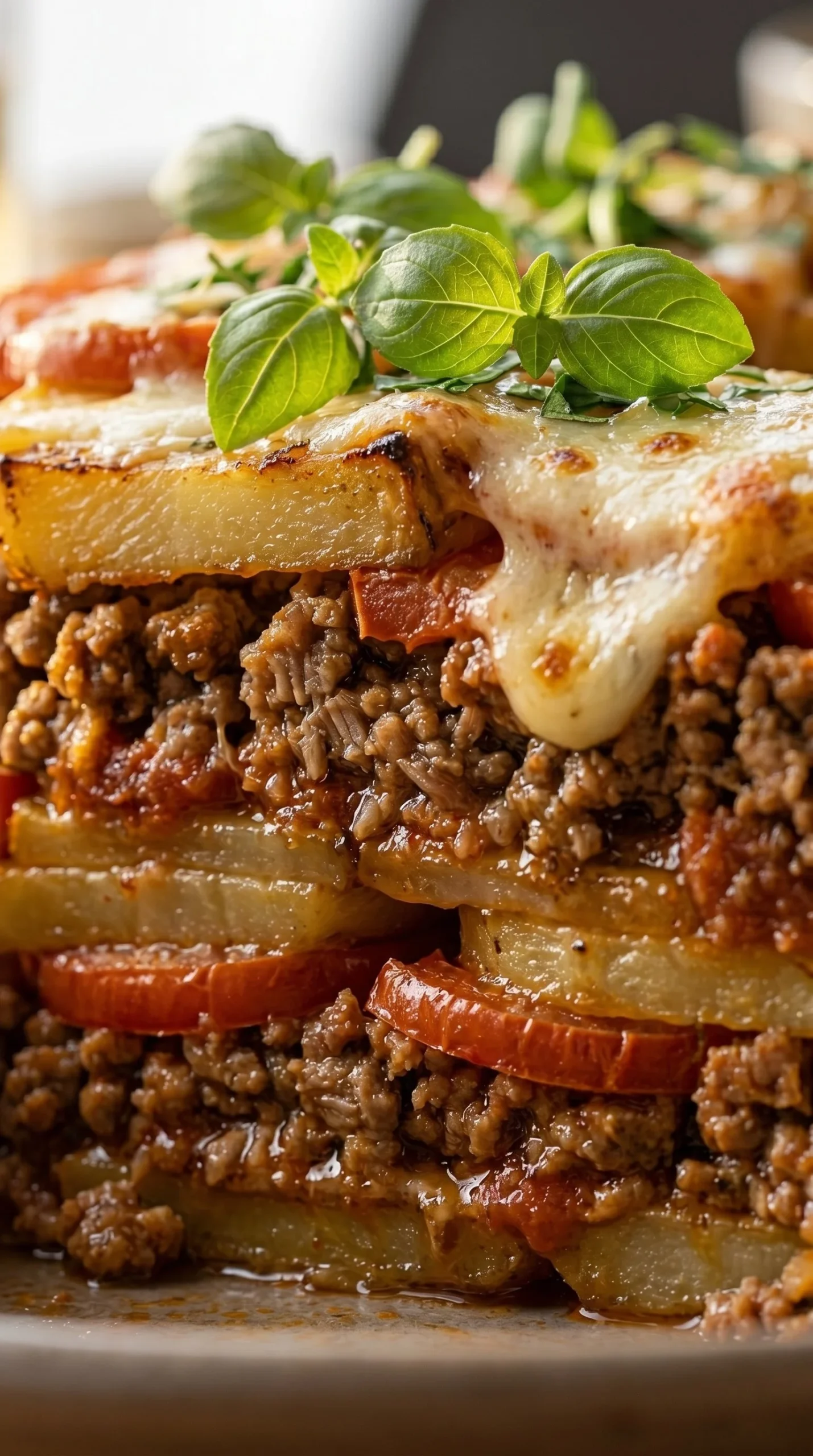 Gratin de pommes de terre et viande hachée