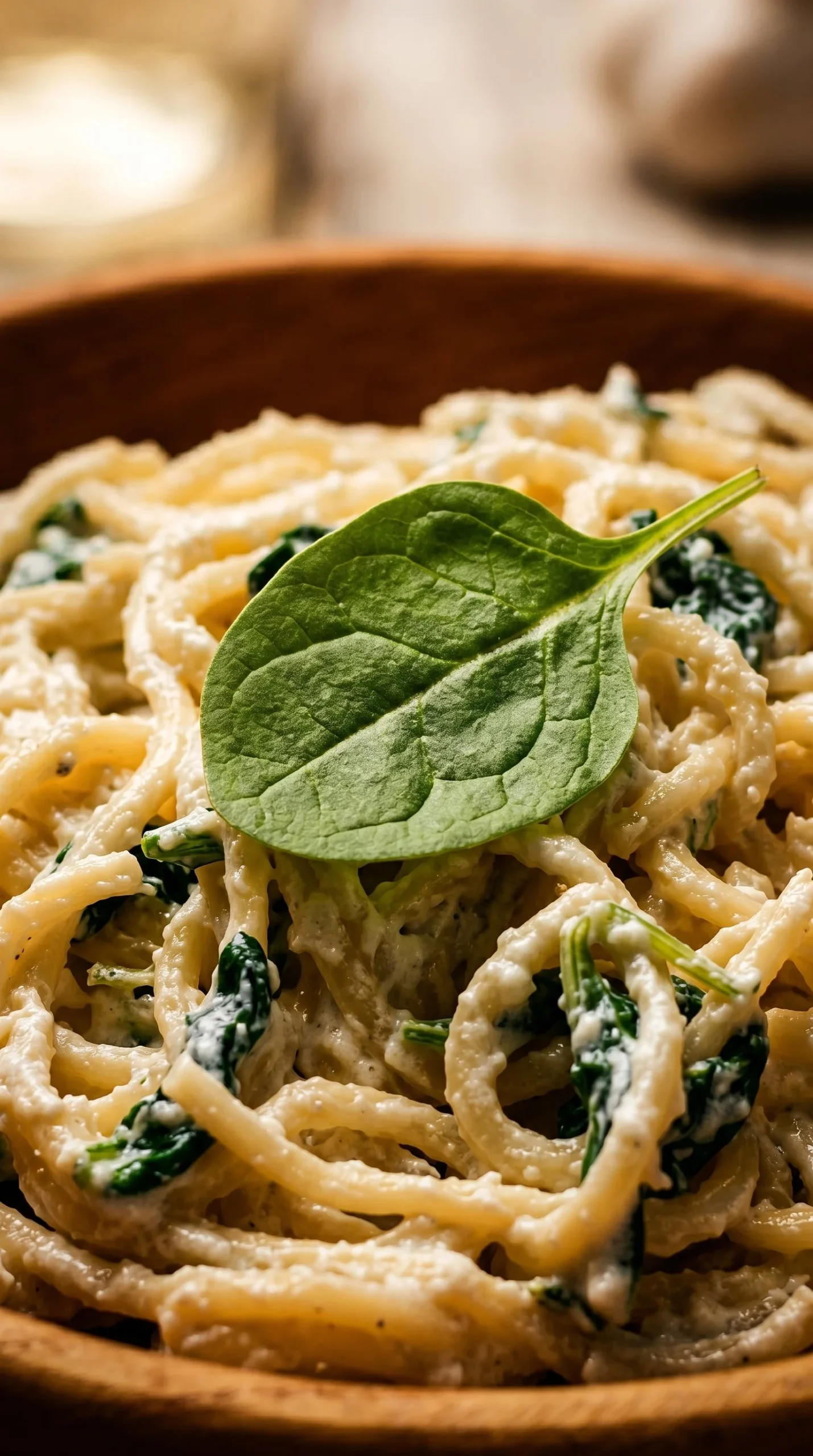 Pasta with spinach and ricotta
