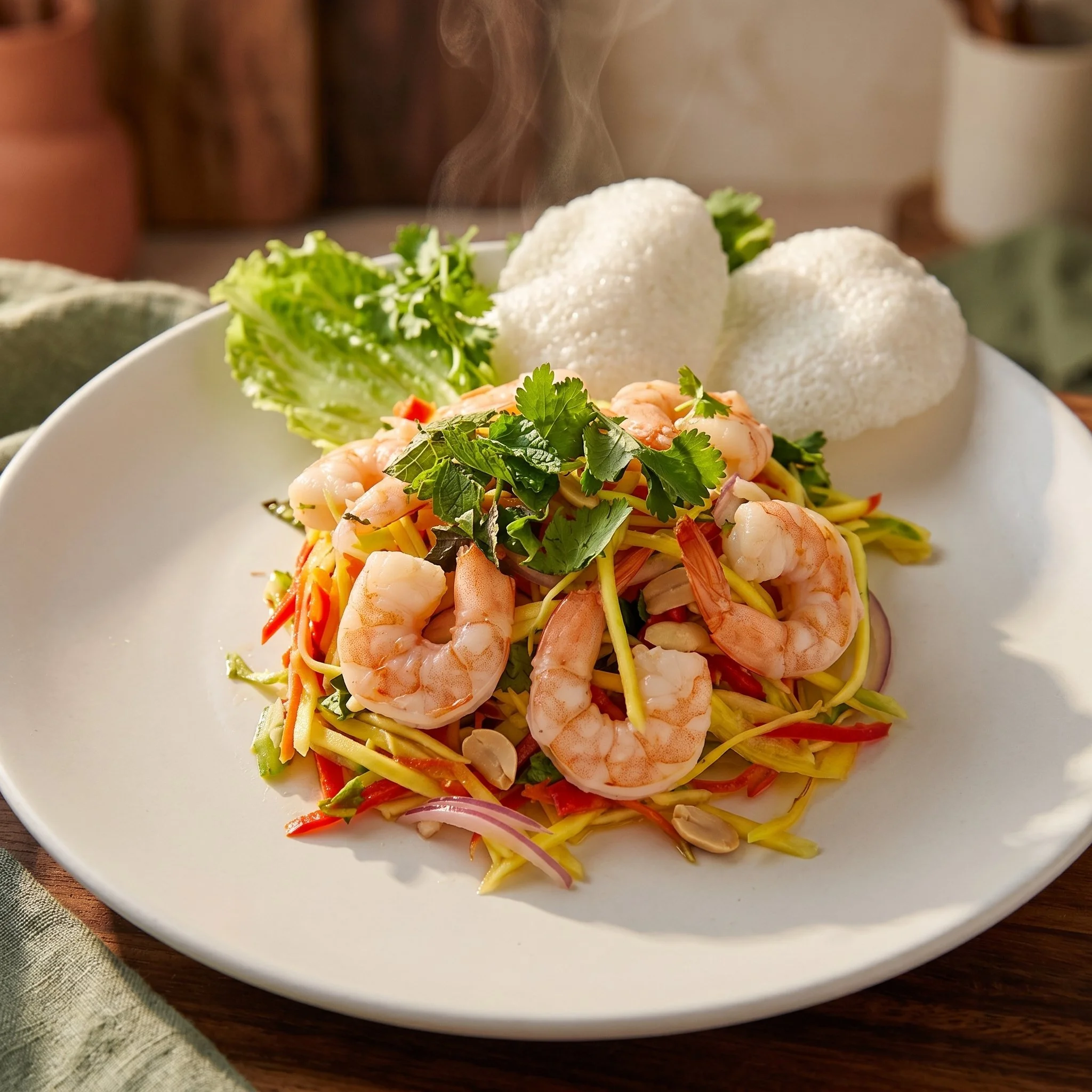 Salade de crevettes et de mangue